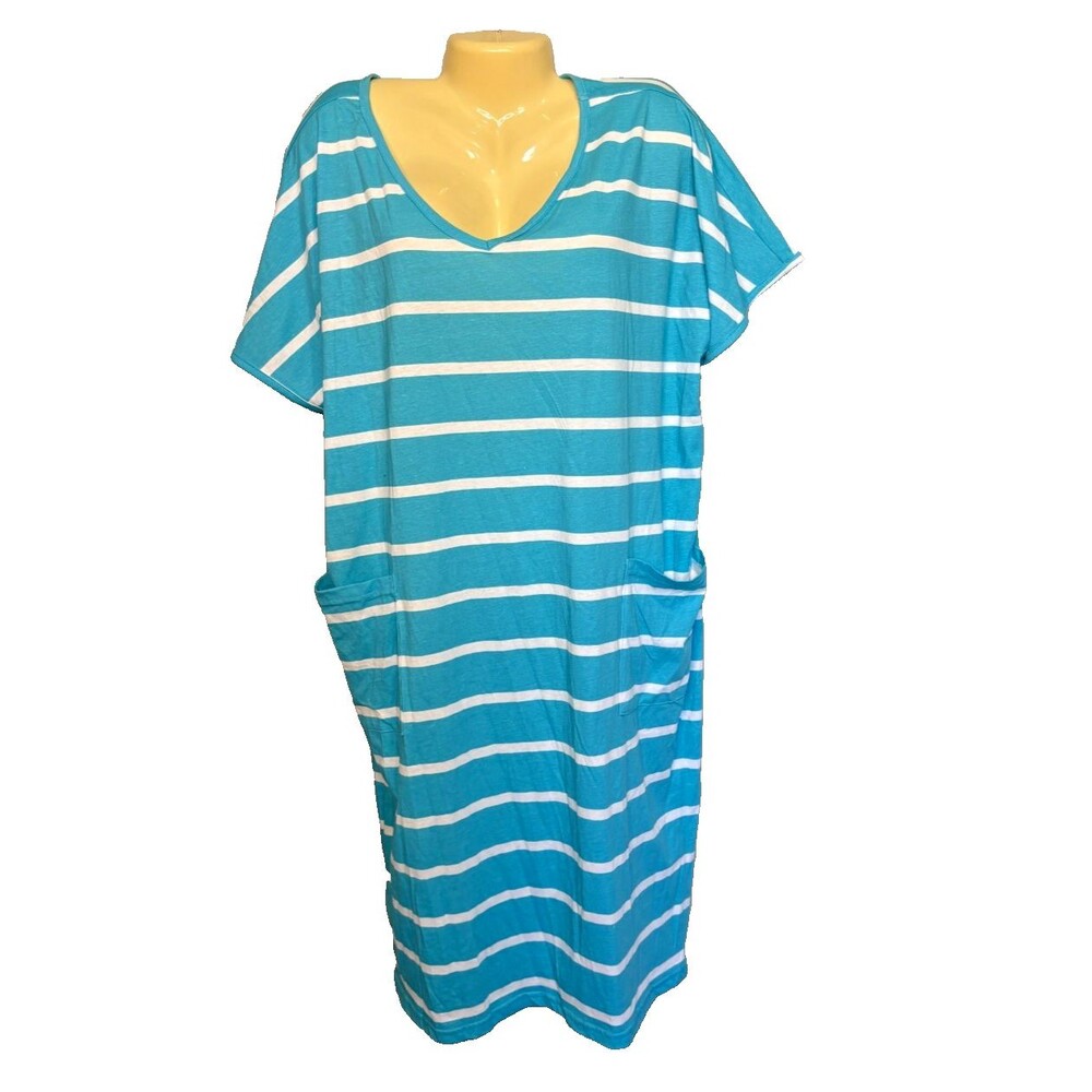 Anthony Richards Large Blue striped maxi dress